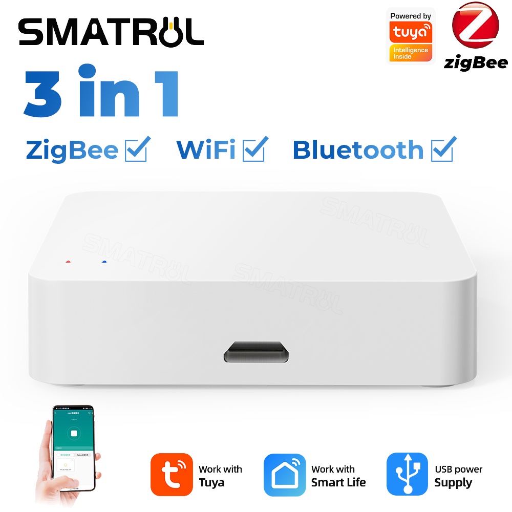 SMATRUL Tuya Multi-mode Gateway/ZigBee/Bluetooth/Ponte De Malha/Hub Smart Home App Controle Por A Vida Inteligente Alexa Google em Oferta na Shopee