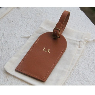 Tag de Mala em Couro Personalizada com Iniciais em Oferta na Shopee
