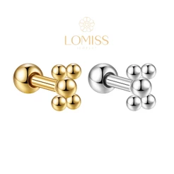 Piercing Helix, Flat, Conch, Tragus, Lóbulo Minibarbell AÇo CirÚrgico Pvd《Lomiss piercing》