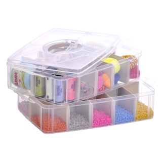 Maleta Organizadora de missangas e bijuterias Modular Com 20 Divisórias Ajustável Transparente em Oferta na Shopee