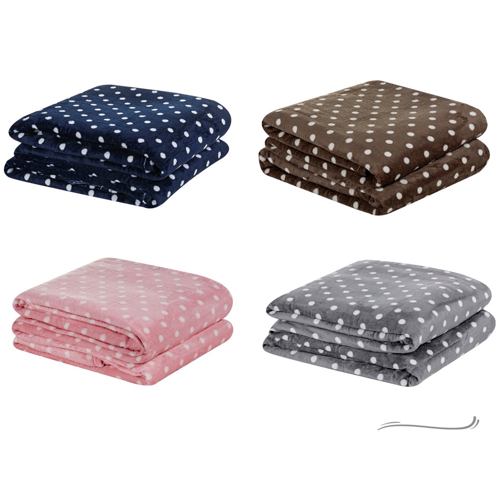 Manta Cobertor Solteiro Antialérgica Inverno Petit Poá Quentinha 200g