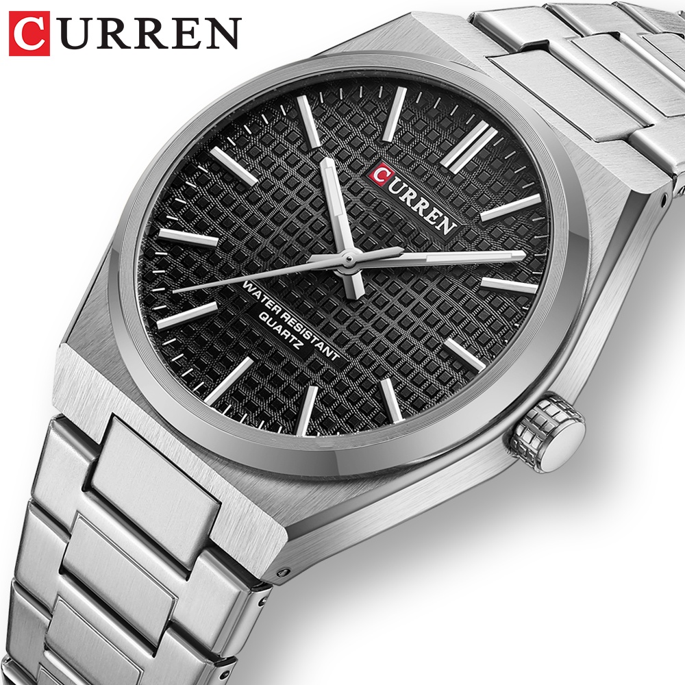 Relógios Masculinos Original CURREN Marca Mãos Luminosas Correia De Aço Inoxidável Simples Retro Fashion Casual8439 XA · foto 2