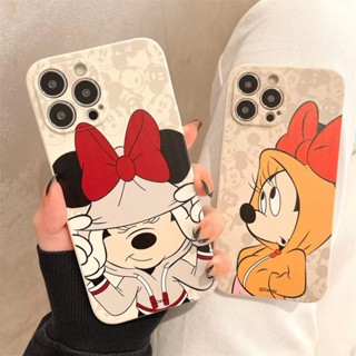 Capa Disney Mickey Minnie gel de sílica Capinha Para IPhone 14 13 12 11 Pro Max XR XS 7 8 Plus