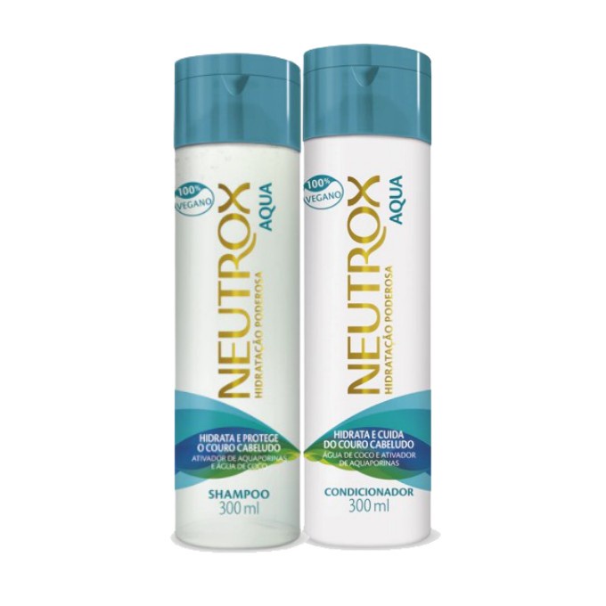 Kit Neutrox Aqua 300ml Vegano 1 Condicionador 1 Shampoo