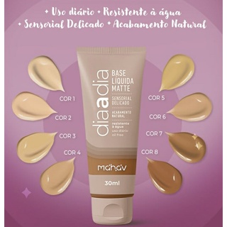 Base Líquida Matte Mahav Dia a Dia Cobertura Natural em Oferta na Shopee