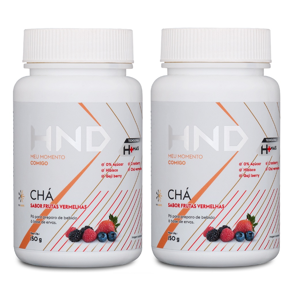 Kit 2 Chá Sabor Frutas Vermelhas 150g