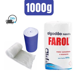 Algodão Hidrófilo 1KG ( Kit C/2 Rolos) Curativo Estética Saúde