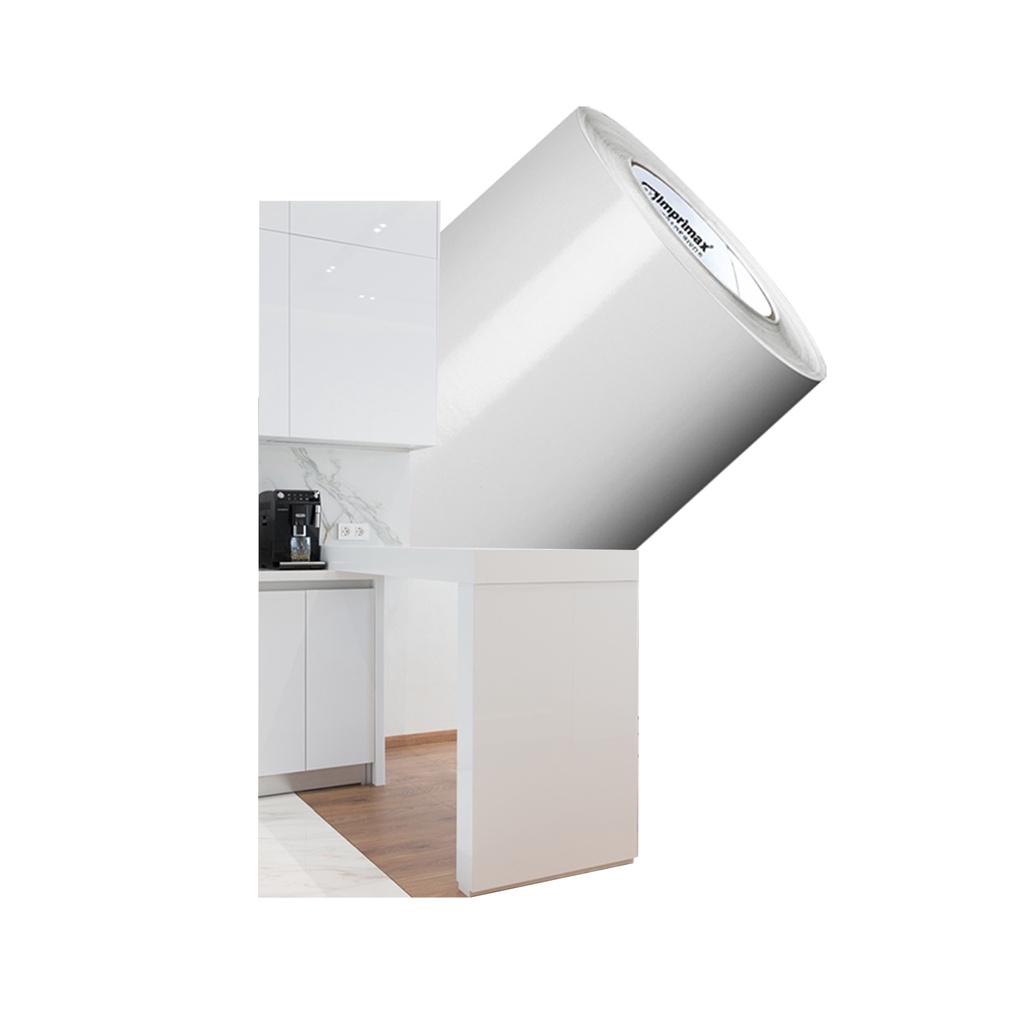Adesivo Vinil Envelopamento Móveis Lavável  Branco 1x50 IMPRIMAX