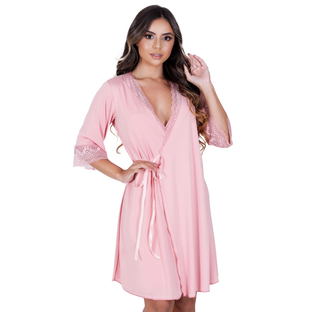 Robe Luxo Hobby Roupão Gestante E Pós Parto Noiva Lua De Mel