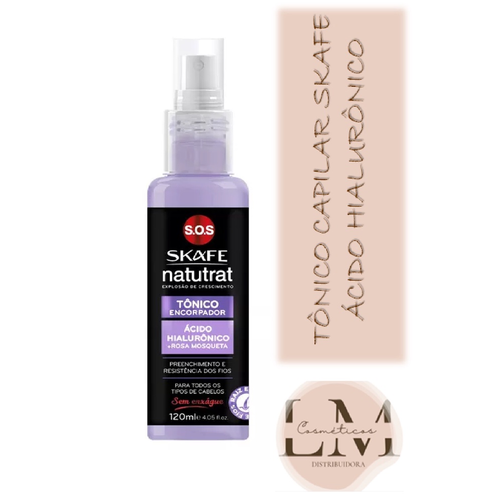 Tonico Encorpador Acido Hialuronico Rosa Mosqueta SOS 120ml Skafe