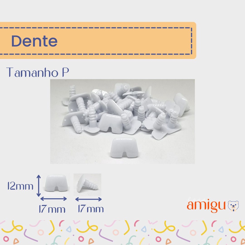 5 Dentes de coelho com trava de segurança