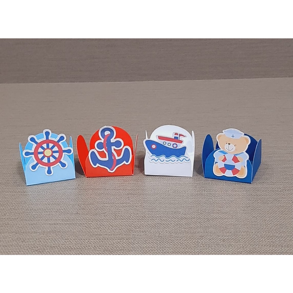 Forminha Docinho Personalizada - Ursinho Marinheiro