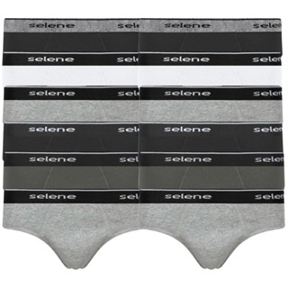 Kit 12 Cuecas Adulto Slip Algodão Selene