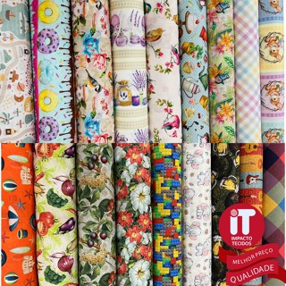 Tecido Estampas DIGITAIS | Tricoline 100% Algodão 50cm x 1,50