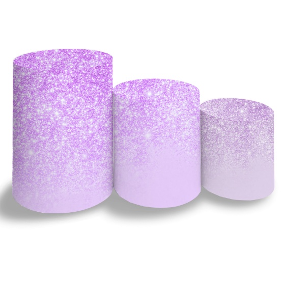 Trio de Capa de Cilindro Tema Glitter em Tecido Veste Fácil Sublimado 3D em Oferta na Shopee