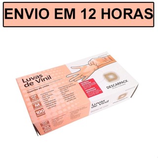 Luva De Procedimento Vinil Sem Pó P/m/g Caixa C/100 Uni - Descarpack