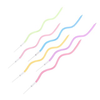 Vela Espiral Candy - velas de bolo longas e finas em suportes para bolos de aniversário, cupcake, Colorida