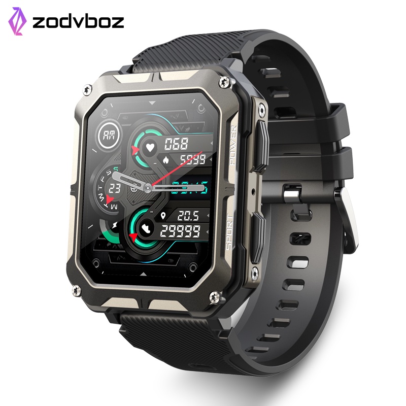 C20 PRO 2023 Nova Atualização Full Touch Smart watch Bluetooth Chamada De Detecção De Pressão Arterial IP68 À Prova D'água Homens Nadam Em Mergulho Esportivo Smartwatch Militares Para xiaomi Android iOS