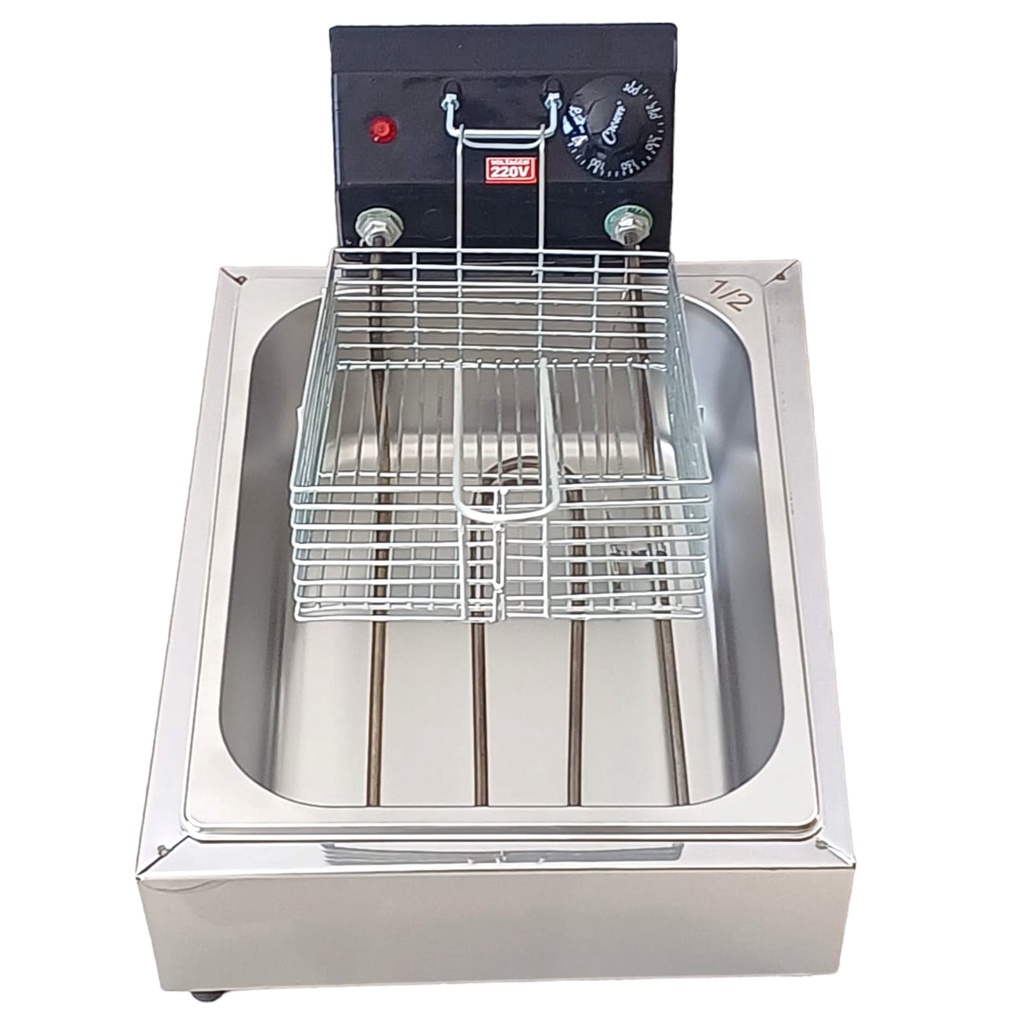 Fritadeira Elétrica a Óleo 5 Litros 1 Cuba Profissional Equipe Inox OFERTA