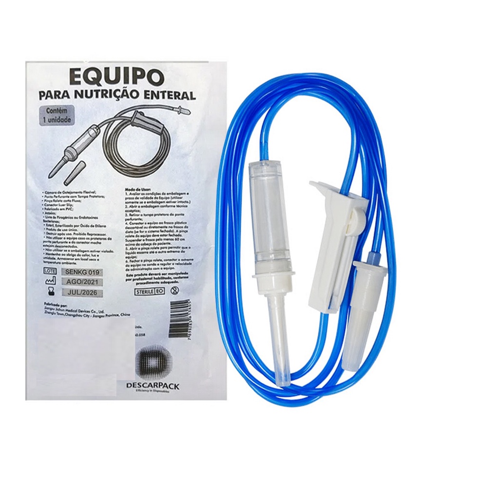 Equipo Escalonado Nutrição Enteral 10 Unidades Descarpack em Oferta na Shopee