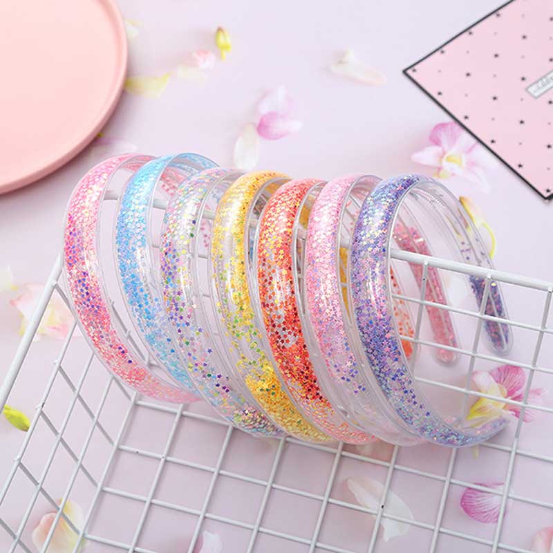 Tiara Piscina Com Lantejoulas Trasparente Dentinho Acessórios De Cabelo