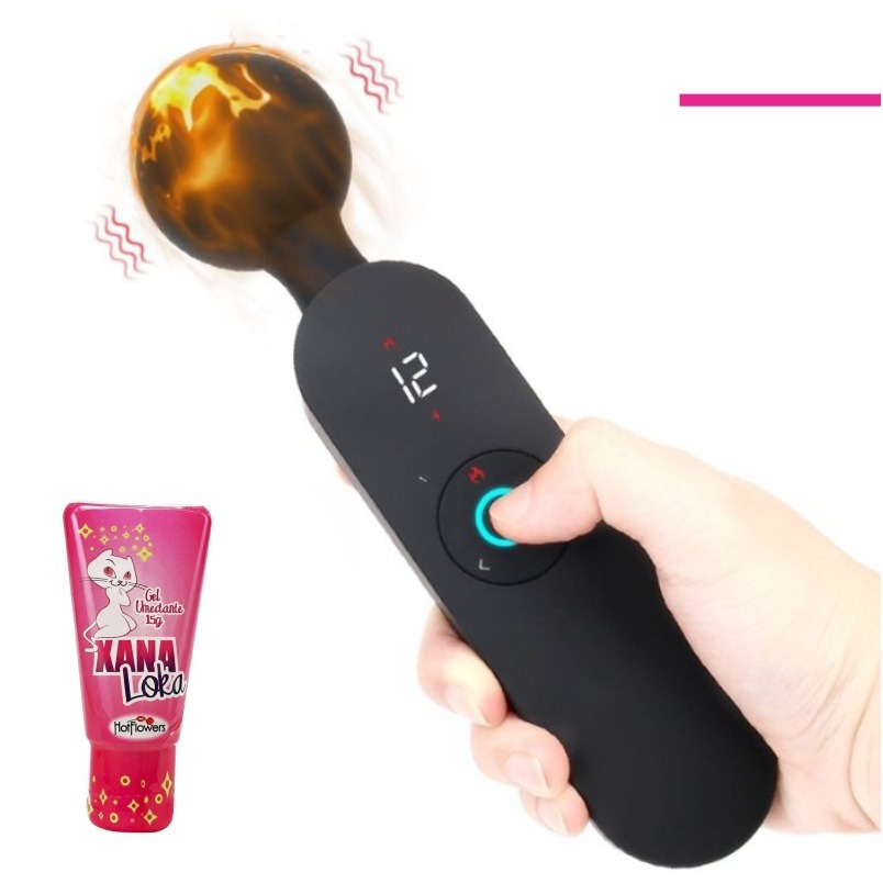 Massageador Vibrador Varinha Mágica Vibração E Aquecimento