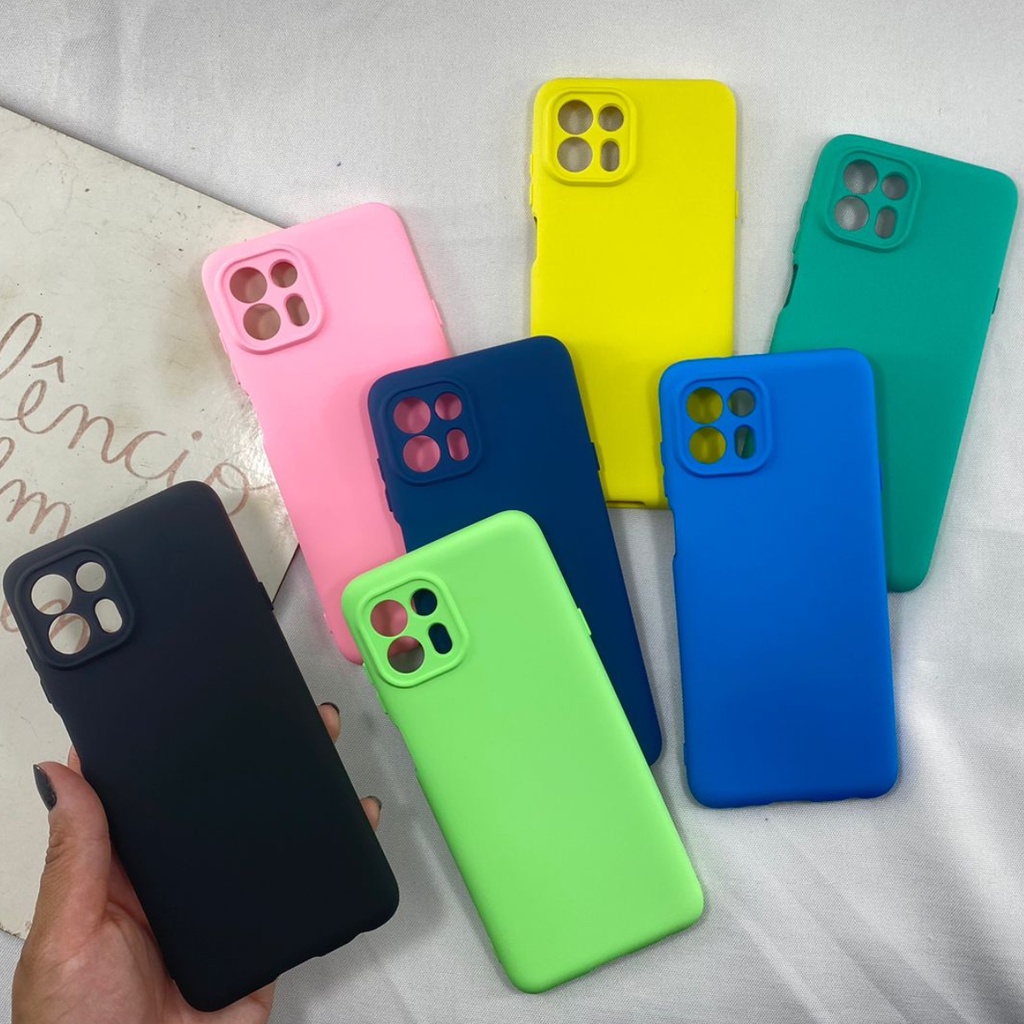 Capa Moto Edge 20 Lite Silicone Aveludada Proteção Câmera Cores Capinha Custo Beneficio