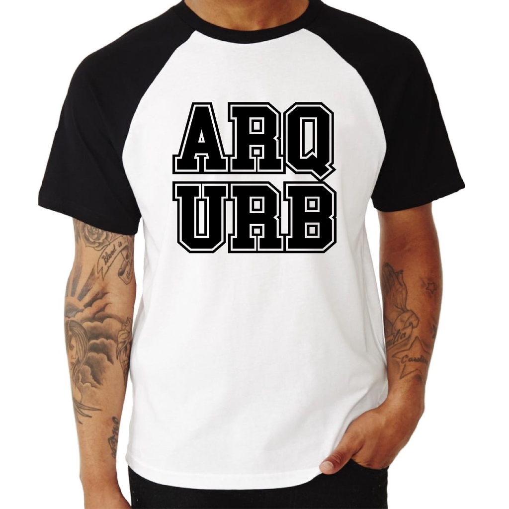 Camiseta Raglan Universitário Arquitetura e Urbanismo 3