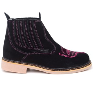 Butina Feminina Bordada Couro Botina Country Rodeio