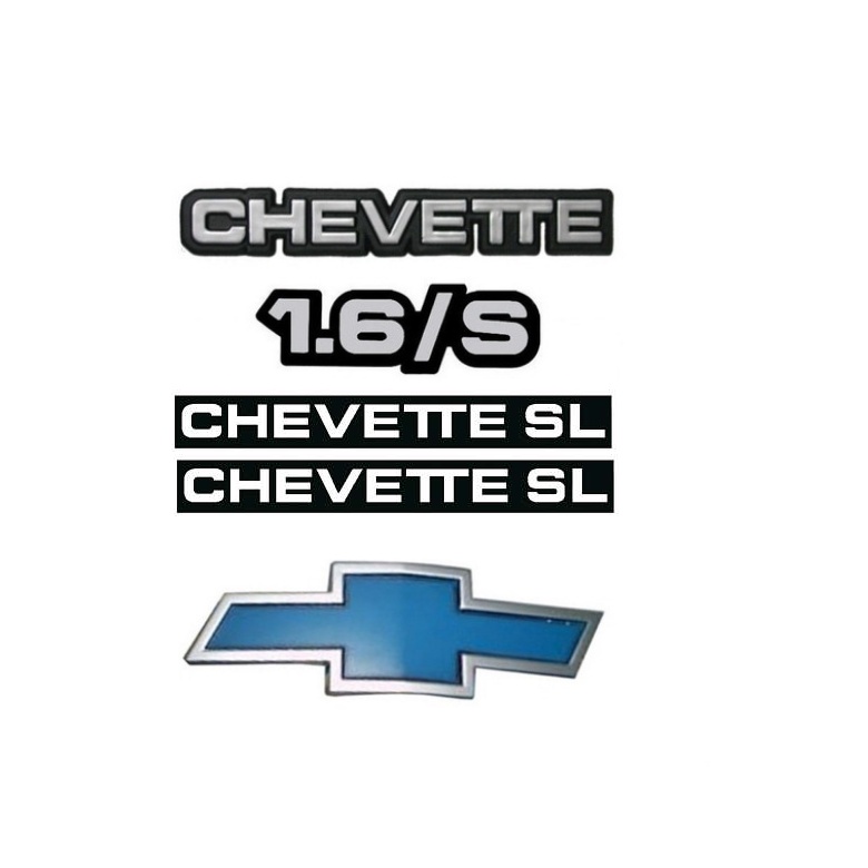 Kit Emblema Grade + Chevette + 1.6/s + Plaqueta Chevette SL