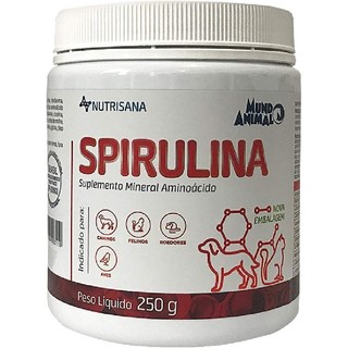 Nutrisana Spirulina 250g Suplemento Mineral para Cães e Gatos Mundo Animal em Oferta na Shopee