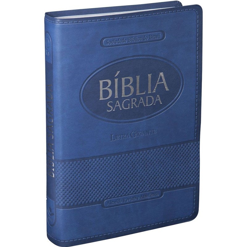 Bíblia Sagrada | Letra Gigante | ARA | Capa Azul Luxo | c/ Índice em Oferta na Shopee