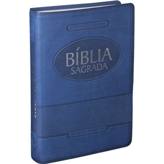Bíblia Sagrada | Letra Gigante | ARA | Capa Azul Luxo | c/ Índice em Oferta na Shopee