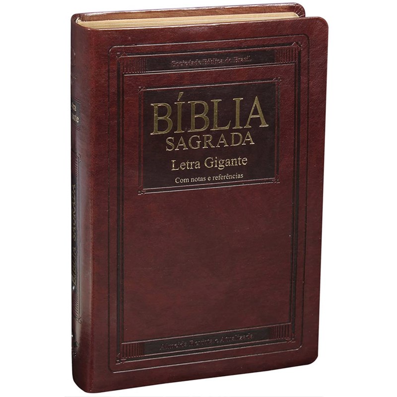 Bíblia Sagrada | Letra Gigante | ARA | Capa Marrom Nobre Luxo | c/ índice em Oferta na Shopee