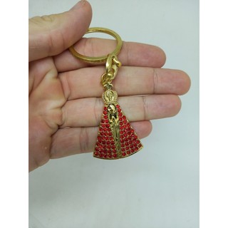 Chaveiro N.S. Aparecida Strass vermelho Católico Religioso
