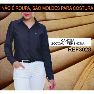 MOLDE PARA COSTURA camisa social feminina em papel REF3028