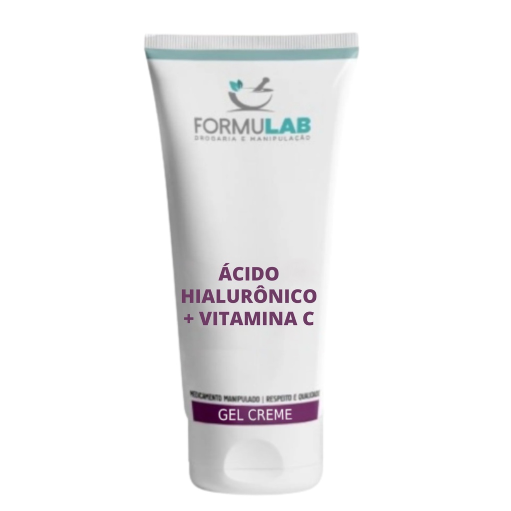 Ácido Hialurônico 5% + Vitamina C 10% - Gel Creme oil free 50g