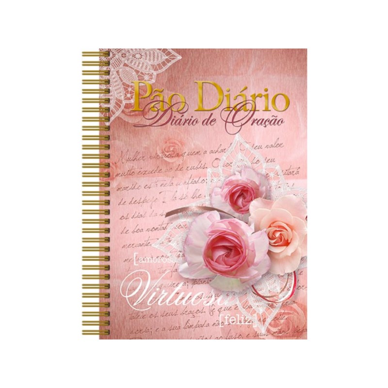 Devocional Diário de Oração Mulher Virtuosa | Capa Dura Espiral em Oferta na Shopee