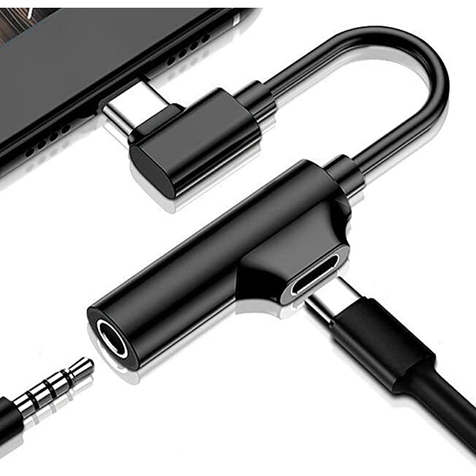 Adaptador de fone de ouvido USB C | USB C para fone de ouvido de 3,5 mm e adaptador de carregador - Adaptador de áudio tipo C para fones de ouvido compatível com a maioria dos dispositivos USB Baodan