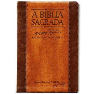 Bíblia Sagrada RCM | ACF | Letra Gigante | Capa PU Luxo Chocolate/Havana em Oferta na Shopee