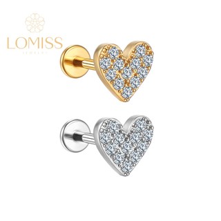 Piercing Helix Tragus Conch Boca-Medusa Labret Aço Cirúrgico Pvd Coração Zircônia Cravejada Lomiss Piercing em Oferta na Shopee