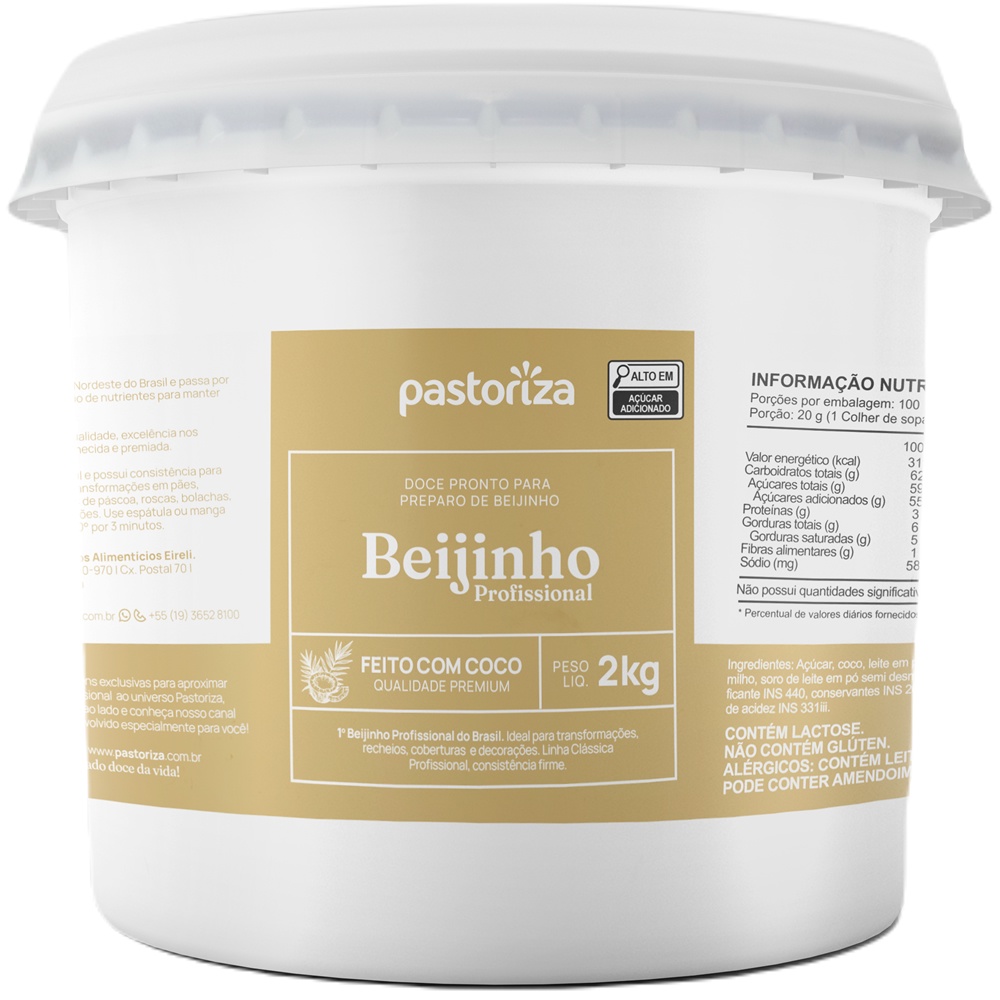 Beijinho pronto para enrolar Pastoriza 2Kg em Oferta na Shopee
