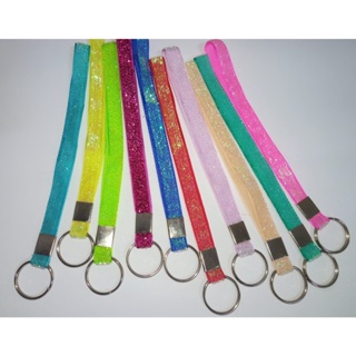 Chaveiro de Cordão/Tecido Glitter C/Argola | 10 unid. Sortidos em Oferta na Shopee