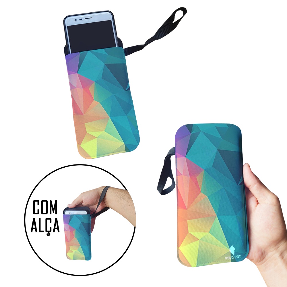 Capinha Celular Case Proteção Neoprene Universal compátivel com todas as marcas Colorido Quality em Oferta na Shopee