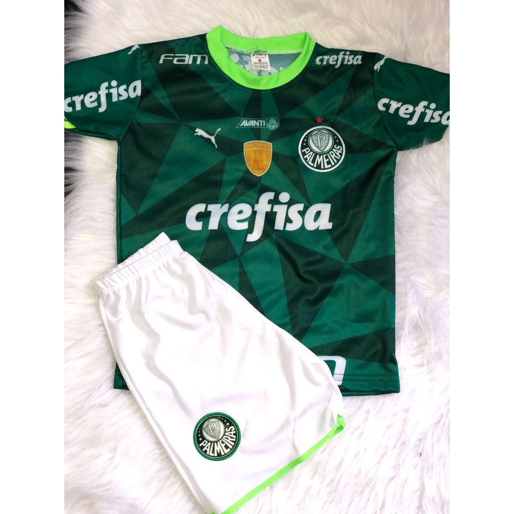 Uniforme de Time do Palmeiras Novo Modelo 2023 - Verde - Infantil / Envio em 24h + Promoção!