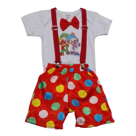 CONJUNTO PATATI E PATATA PALHACINHO COLORIDO em Oferta na Shopee