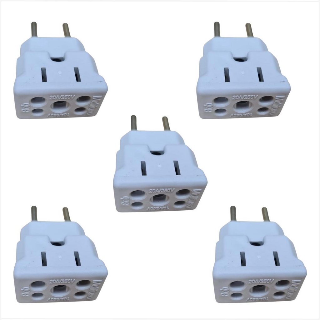 Kit 5 Adaptador T Beijamin P/ Microondas Secador 20a bob esponja