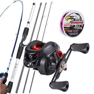 Sougayilang 4 Seções 1,98m vara de pesca para carretilha Combos 7,2:1 Alta Velocidade Max Drag 10kg