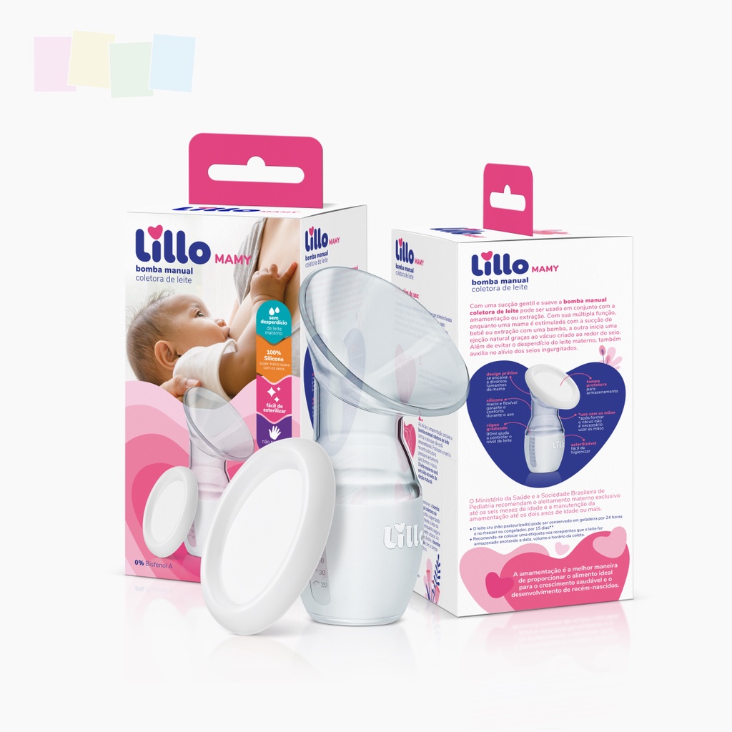 Bomba Coletora De Leite Materno Lillo Mamy 100% Silicone com Tampa e Graduação de 90ml em Oferta na Shopee