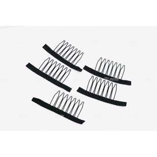 Kit de com 10 Pentinhos interno pente para confecção de wigs laces perucas apliques rabos de cavalo Pronto entrega foto em real